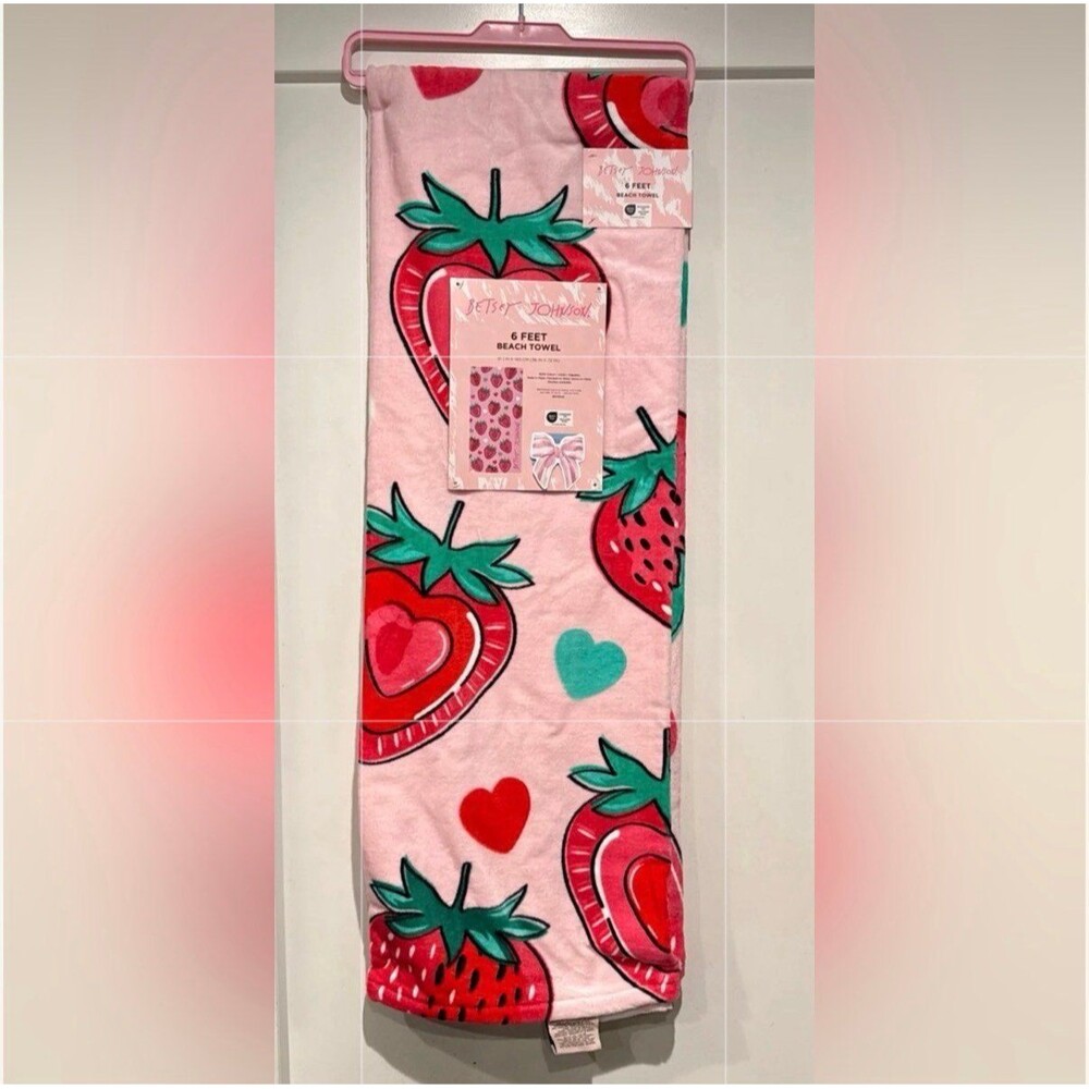 Betsey Johnson Strawberry Beach Towel